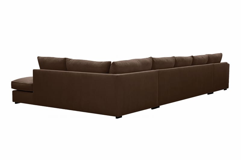 Rossita Lyx 6-sits Högervänd U-formad Extra djup Soffa med Divan och Schäslong i Manchester - Mörkbrun - Products - Möbler - Soffa - U-soffa