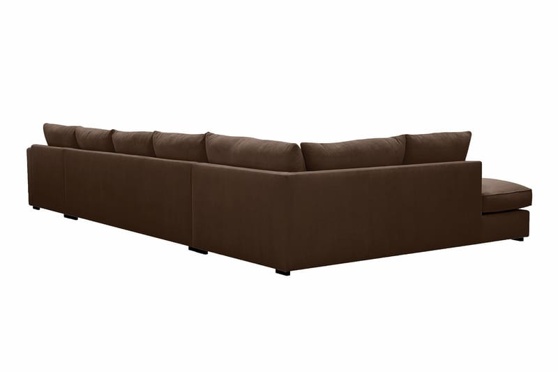 Rossita Lyx 6-sits Högervänd U-formad Extra djup Soffa med Divan och Schäslong i Manchester - Mörkbrun - Products - Möbler - Soffa - U-soffa