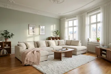 Rossita Lyx 6-sits Högervänd U-formad Extra djup Soffa med Divan och Schäslong i Tyg - Beige - Products - Möbler - Soffa - U-soffa