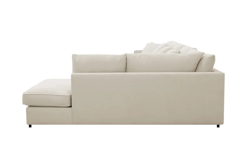 Rossita Lyx 6-sits Högervänd U-formad Extra djup Soffa med Divan och Schäslong i Tyg - Beige - Products - Möbler - Soffa - U-soffa
