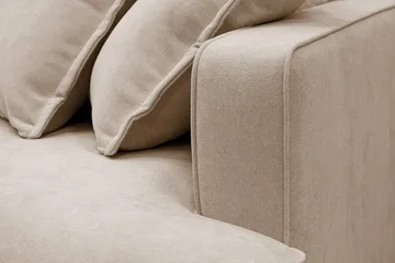 Rossita Lyx 6-sits Högervänd U-formad Extra djup Soffa med Divan och Schäslong i Tyg - Ljusbrun - Products - Möbler - Soffa - U-soffa