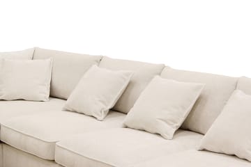 Rossita Lyx 6-sits Vänstervänd U-formad Extra djup Soffa med Divan och Schäslong i Chenille - Beige - Products - Möbler - Soffa - U-soffa