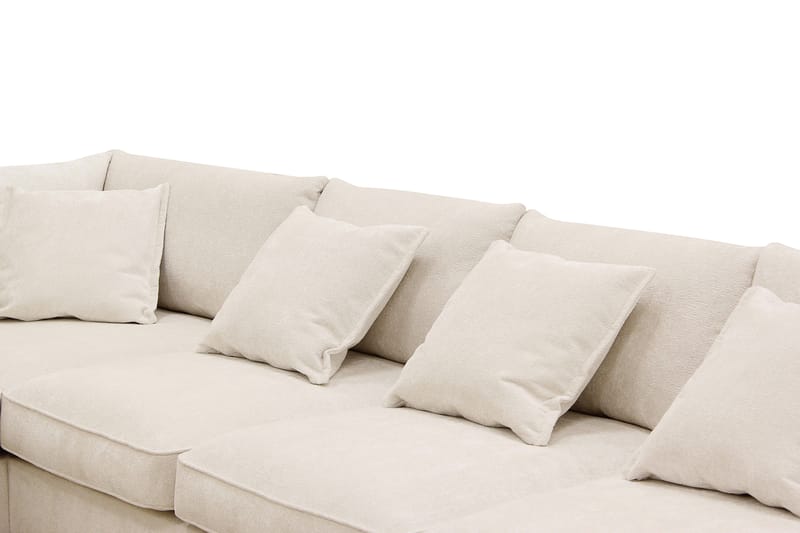 Rossita Lyx 6-sits Vänstervänd U-formad Extra djup Soffa med Divan och Schäslong i Chenille - Beige - Products - Möbler - Soffa - U-soffa