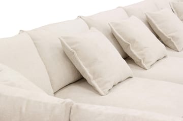Rossita Lyx 6-sits Vänstervänd U-formad Extra djup Soffa med Divan och Schäslong i Chenille - Beige - Products - Möbler - Soffa - U-soffa