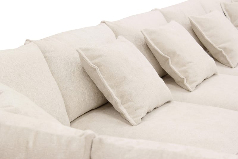 Rossita Lyx 6-sits Vänstervänd U-formad Extra djup Soffa med Divan och Schäslong i Chenille - Beige - Products - Möbler - Soffa - U-soffa