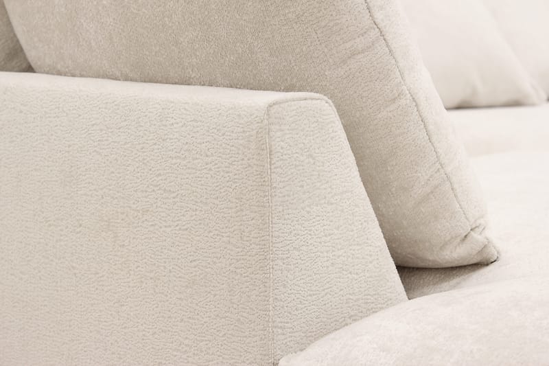 Rossita Lyx 6-sits Vänstervänd U-formad Extra djup Soffa med Divan och Schäslong i Chenille - Beige - Products - Möbler - Soffa - U-soffa