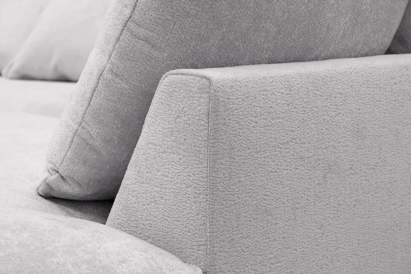 Rossita Lyx 6-sits Vänstervänd U-formad Extra djup Soffa med Divan och Schäslong i Chenille - Grå - Products - Möbler - Soffa - U-soffa