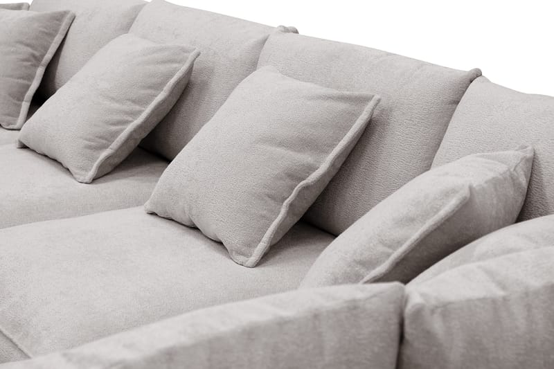 Rossita Lyx 6-sits Vänstervänd U-formad Extra djup Soffa med Divan och Schäslong i Chenille - Grå/Brun - Products - Möbler - Soffa - U-soffa