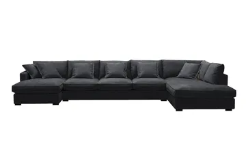 Rossita Lyx 6-sits Vänstervänd U-formad Extra djup Soffa med Divan och Schäslong i Chenille