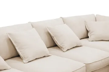 Rossita Lyx 6-sits Vänstervänd U-formad Extra djup Soffa med Divan och Schäslong i Manchester - Beige - Products - Möbler - Soffa - U-soffa