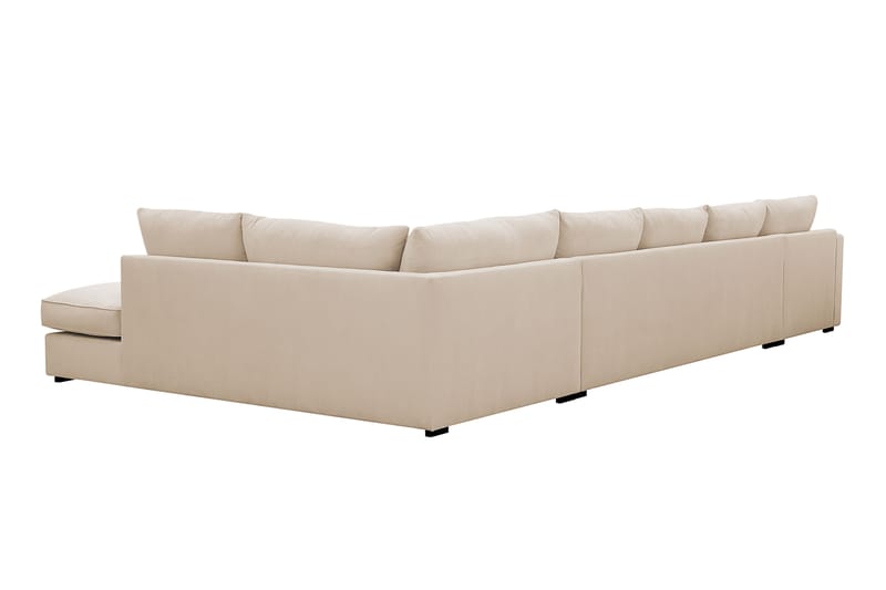 Rossita Lyx 6-sits Vänstervänd U-formad Extra djup Soffa med Divan och Schäslong i Manchester - Beige - Products - Möbler - Soffa - U-soffa