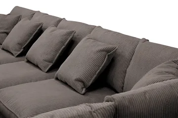 Rossita Lyx 6-sits Vänstervänd U-formad Extra djup Soffa med Divan och Schäslong i Manchester - Brun - Products - Möbler - Soffa - U-soffa