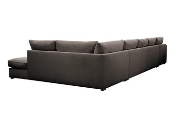 Rossita Lyx 6-sits Vänstervänd U-formad Extra djup Soffa med Divan och Schäslong i Manchester - Brun - Products - Möbler - Soffa - U-soffa