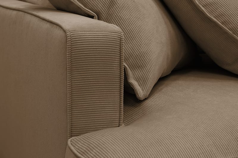 Rossita Lyx 6-sits Vänstervänd U-formad Extra djup Soffa med Divan och Schäslong i Manchester - Ljusbrun - Products - Möbler - Soffa - U-soffa