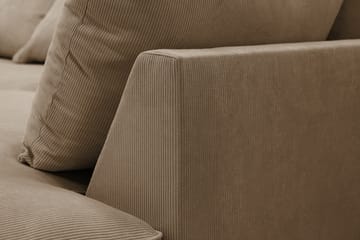 Rossita Lyx 6-sits Vänstervänd U-formad Extra djup Soffa med Divan och Schäslong i Manchester - Ljusbrun - Products - Möbler - Soffa - U-soffa