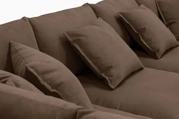 Rossita Lyx 6-sits Vänstervänd U-formad Extra djup Soffa med Divan och Schäslong i Manchester - Mörkbrun - Products - Möbler - Soffa - U-soffa