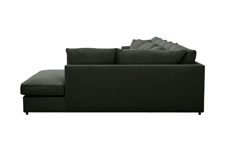 Rossita Lyx 6-sits Vänstervänd U-formad Extra djup Soffa med Divan och Schäslong i Manchester - Mörkgrön - Products - Möbler - Soffa - U-soffa