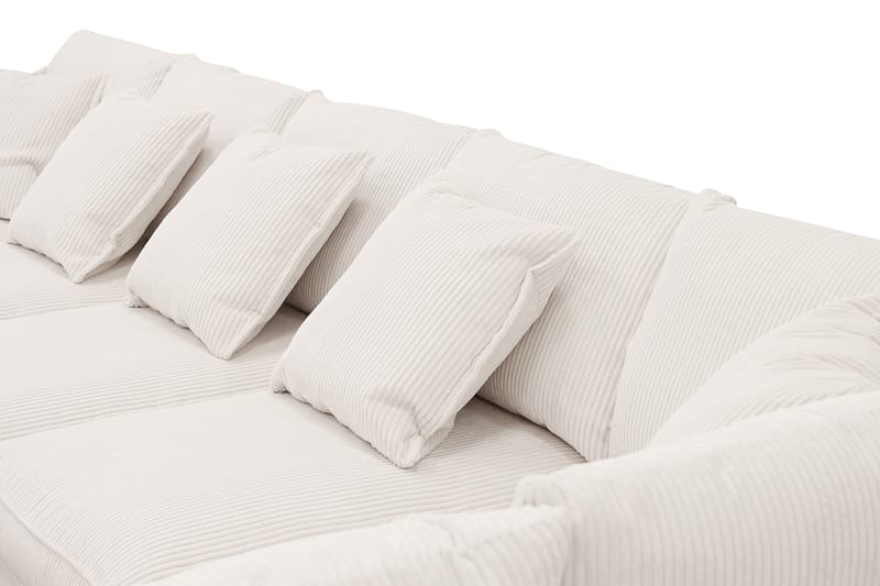 Rossita Lyx 6-sits Vänstervänd U-formad Extra djup Soffa med Divan och Schäslong i Manchester - Naturvit - Products - Möbler - Soffa - U-soffa