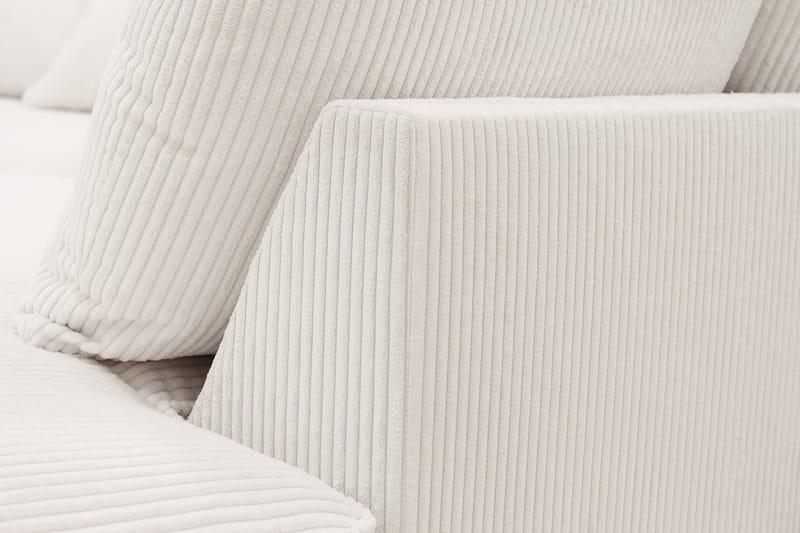 Rossita Lyx 6-sits Vänstervänd U-formad Extra djup Soffa med Divan och Schäslong i Manchester - Naturvit - Products - Möbler - Soffa - U-soffa