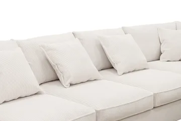 Rossita Lyx 6-sits Vänstervänd U-formad Extra djup Soffa med Divan och Schäslong i Manchester - Naturvit - Products - Möbler - Soffa - U-soffa