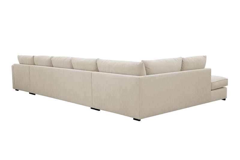 Rossita Lyx 6-sits Vänstervänd U-formad Extra djup Soffa med Divan och Schäslong i Tyg - Beige - Products - Möbler - Soffa - U-soffa