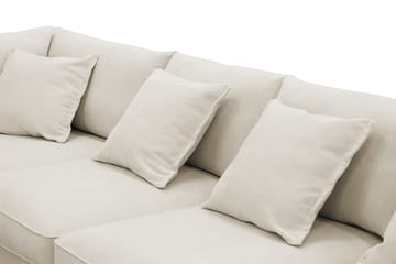 Rossita Lyx 6-sits Vänstervänd U-formad Extra djup Soffa med Divan och Schäslong i Tyg - Beige - Products - Möbler - Soffa - U-soffa