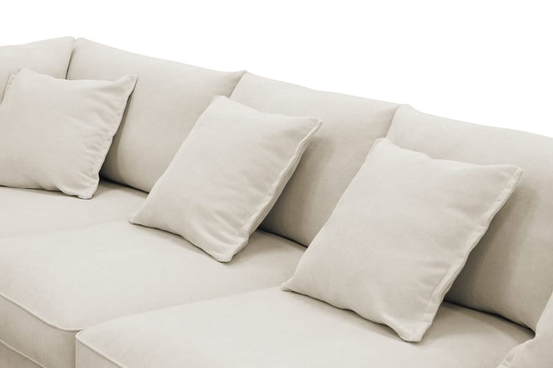 Rossita Lyx 6-sits Vänstervänd U-formad Extra djup Soffa med Divan och Schäslong i Tyg - Beige - Products - Möbler - Soffa - U-soffa