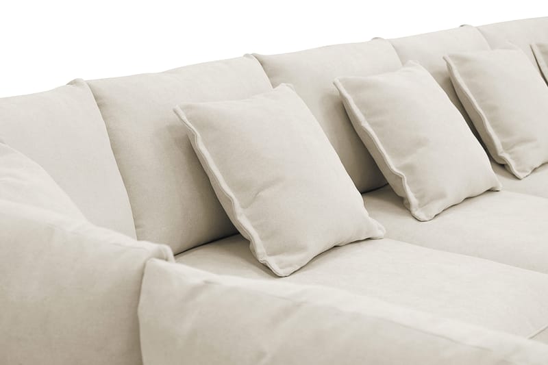 Rossita Lyx 6-sits Vänstervänd U-formad Extra djup Soffa med Divan och Schäslong i Tyg - Beige - Products - Möbler - Soffa - U-soffa