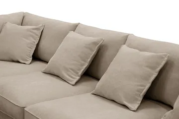 Rossita Lyx 6-sits Vänstervänd U-formad Extra djup Soffa med Divan och Schäslong i Tyg - Brun - Products - Möbler - Soffa - U-soffa