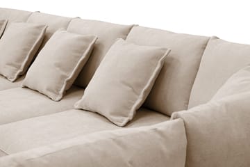 Rossita Lyx 6-sits Vänstervänd U-formad Extra djup Soffa med Divan och Schäslong i Tyg - Ljusbrun - Products - Möbler - Soffa - U-soffa