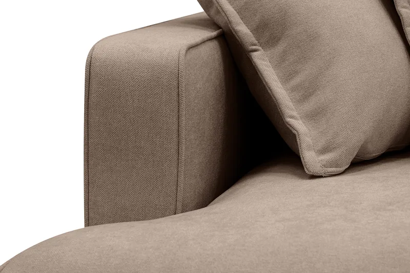 Rossita Lyx 6-sits Vänstervänd U-formad Extra djup Soffa med Divan och Schäslong i Tyg - Mörkbrun - Products - Möbler - Soffa - U-soffa