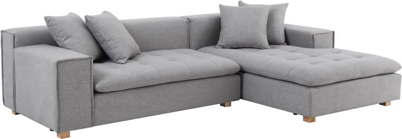 Sake Soffa grå divansoffa 251 cm - Grå - Products - Möbler - Soffa - Divansoffa & schäslongsoffa