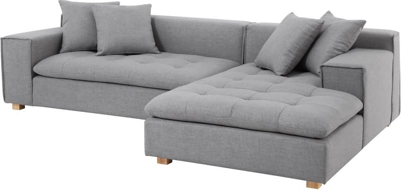 Sake Soffa grå divansoffa 251 cm - Grå - Products - Möbler - Soffa - Divansoffa & schäslongsoffa