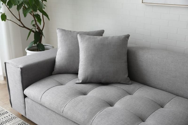 Sake Soffa grå divansoffa 251 cm - Grå - Products - Möbler - Soffa - Divansoffa & schäslongsoffa