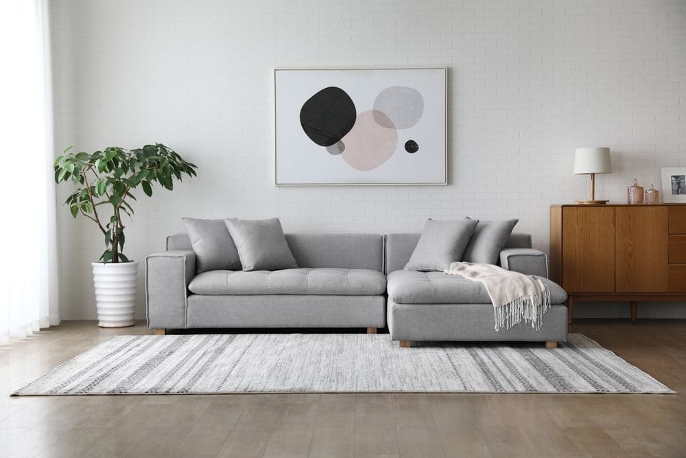 Sake Soffa grå divansoffa 251 cm