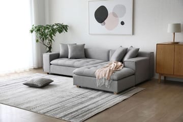 Sake Soffa grå divansoffa 251 cm - Grå - Products - Möbler - Soffa - Divansoffa & schäslongsoffa
