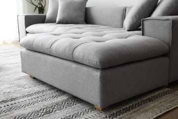 Sake Soffa grå divansoffa 251 cm - Grå - Products - Möbler - Soffa - Divansoffa & schäslongsoffa