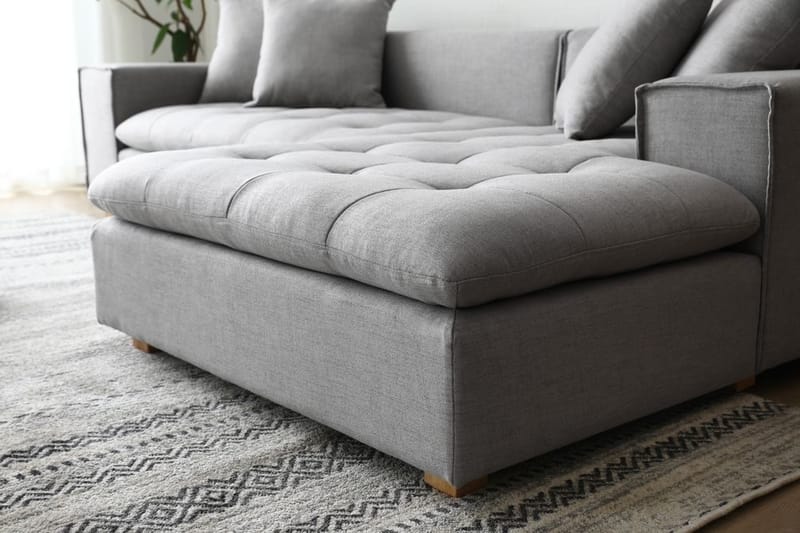 Sake Soffa grå divansoffa 251 cm - Grå - Products - Möbler - Soffa - Divansoffa & schäslongsoffa