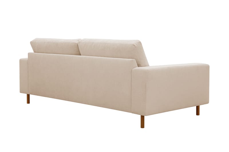 Scandi Djup 3-sits Soffa i Sammet - Beige - Products - Möbler - Soffa - 3 sits soffa