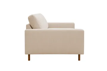 Scandi Djup 3-sits Soffa i Sammet - Beige - Products - Möbler - Soffa - 3 sits soffa