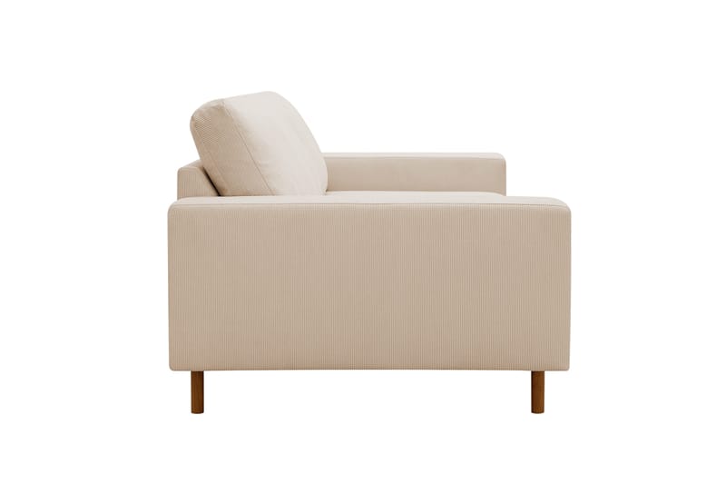 Scandi Djup 3-sits Soffa i Sammet - Beige - Products - Möbler - Soffa - 3 sits soffa