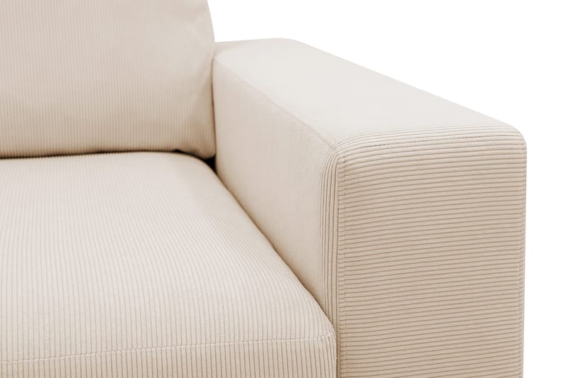 Scandi Djup 3-sits Soffa i Sammet - Beige - Products - Möbler - Soffa - 3 sits soffa