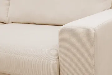 Scandi Djup 3-sits Soffa i Sammet - Beige - Products - Möbler - Soffa - 3 sits soffa