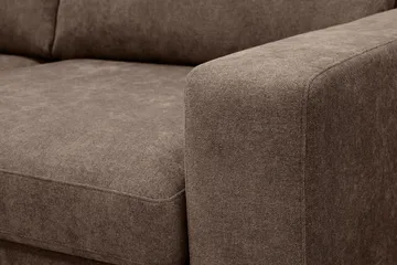 Scandi Djup 3-sits Soffa i Tyg - Mörkbrun - Products - Möbler - Soffa - 3 sits soffa