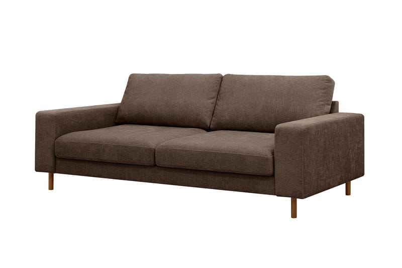 Scandi Djup 3-sits Soffa i Tyg - Mörkbrun - Products - Möbler - Soffa - 3 sits soffa