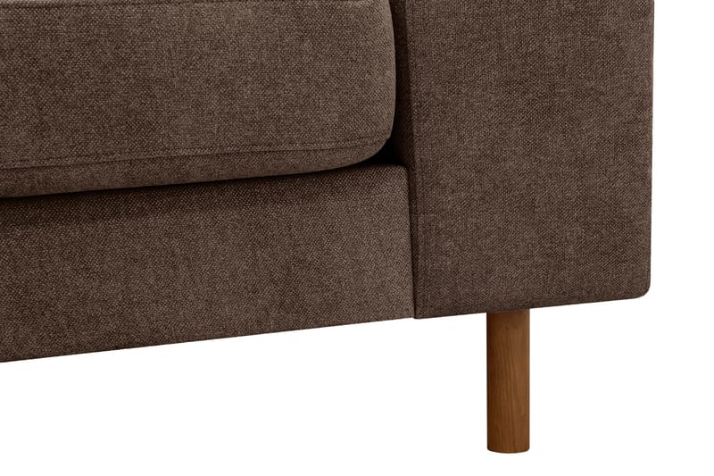 Scandi Djup 3-sits Soffa i Tyg - Mörkbrun - Products - Möbler - Soffa - 3 sits soffa