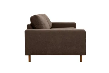 Scandi Djup 3-sits Soffa i Tyg - Mörkbrun - Products - Möbler - Soffa - 3 sits soffa