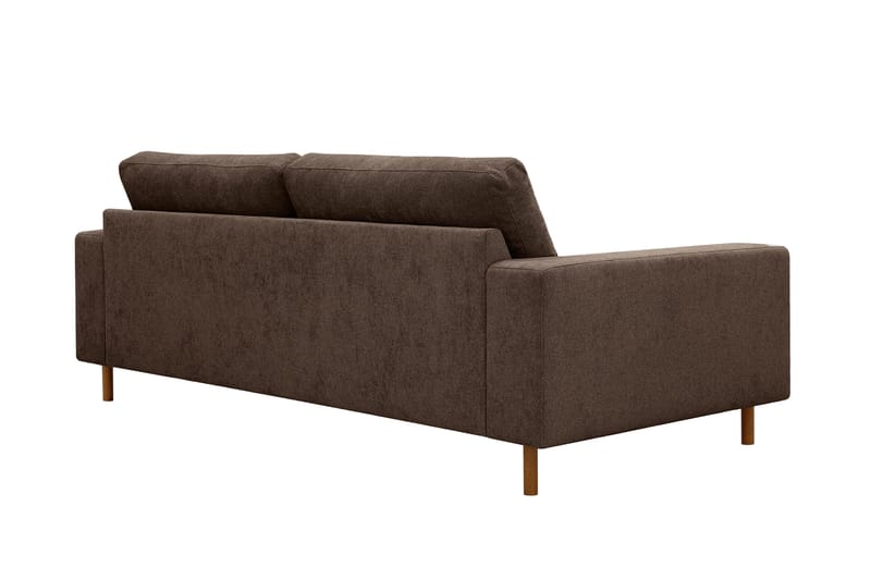 Scandi Djup 3-sits Soffa i Tyg - Mörkbrun - Products - Möbler - Soffa - 3 sits soffa