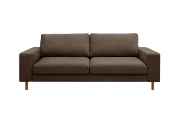 Scandi Djup 3-sits Soffa i Tyg - Mörkbrun - Products - Möbler - Soffa - 3 sits soffa