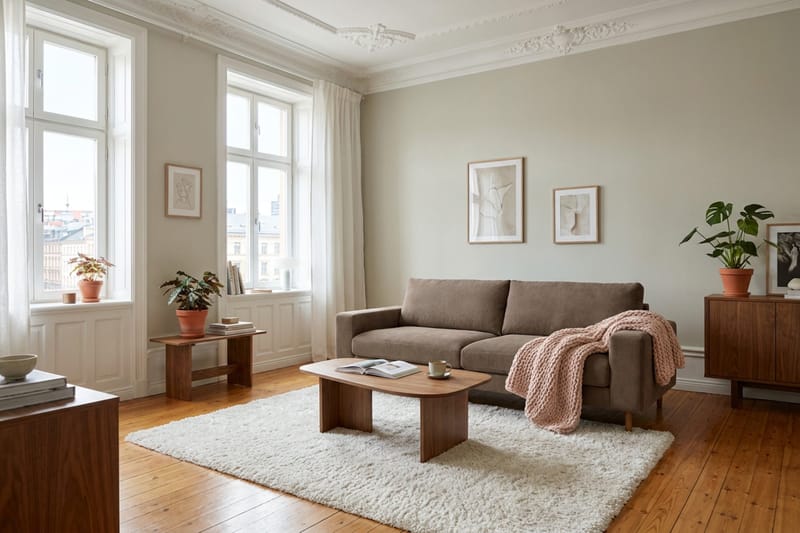 Scandi Djup 4-sits Soffa i Manchester - Brun - Products - Möbler - Soffa - 4 sits soffa